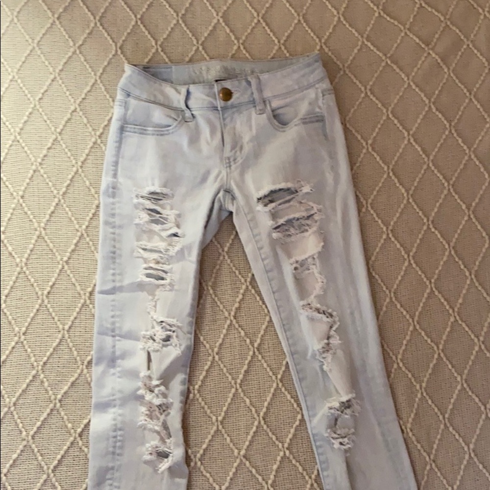 American Eagle skinny ripped jeans